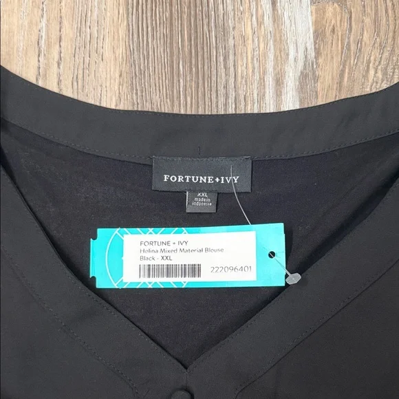 Fortune + Ivy Black Blouse - Picture 2 of 3